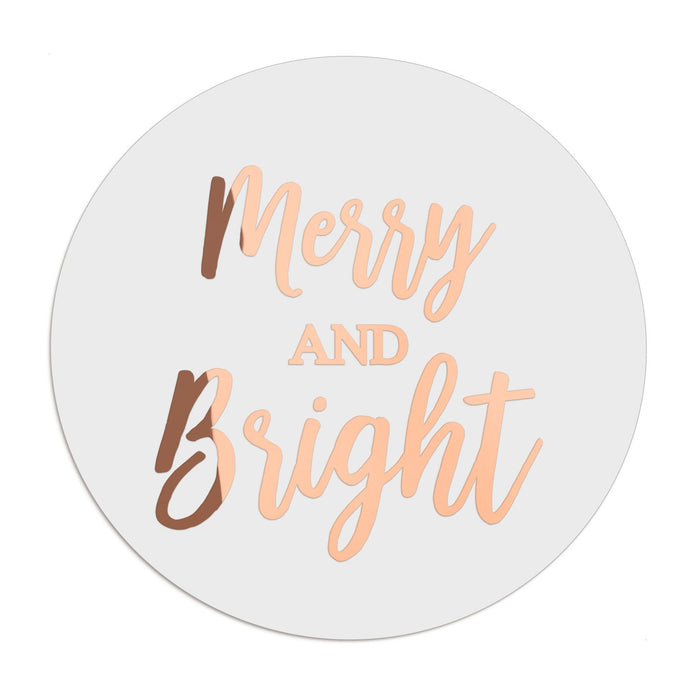 1.25" - 12 Labels / Rose Gold Foil