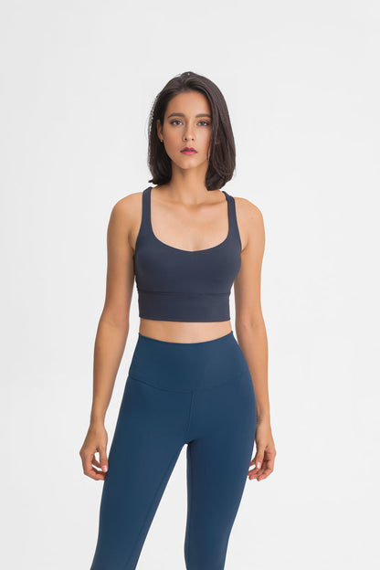 Mint Blue Glamour Sports Bra for Women
