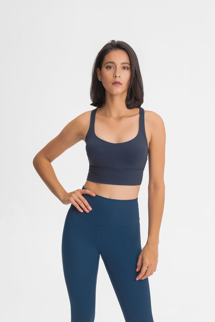 Mint Blue Glamour Sports Bra for Women