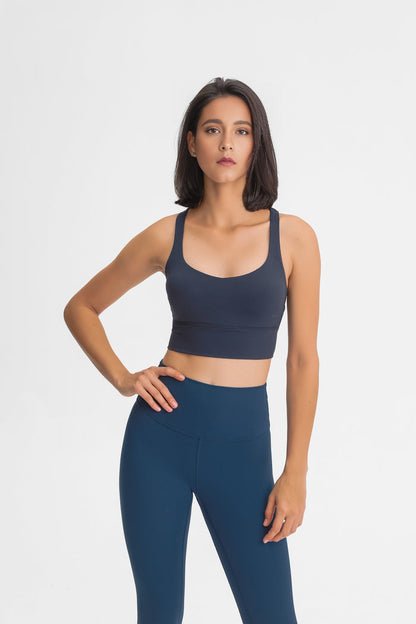 Mint Blue Glamour Sports Bra for Women