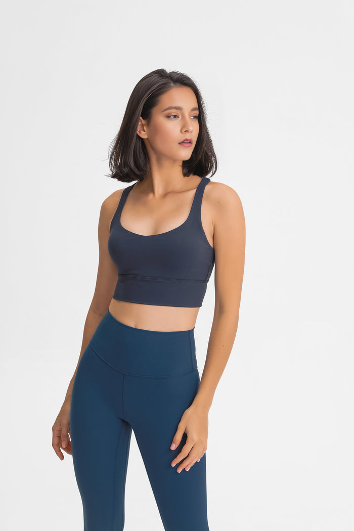 Mint Blue Glamour Sports Bra for Women