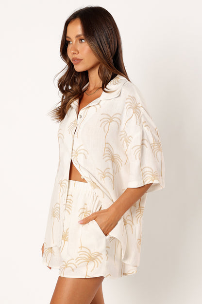Amira Shorts - Palm Print
