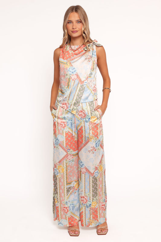 Charly Wide Leg Pant - Bel Air Rose