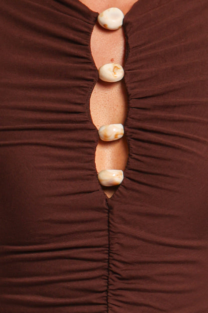 Brody Midi Dress - Chocolate