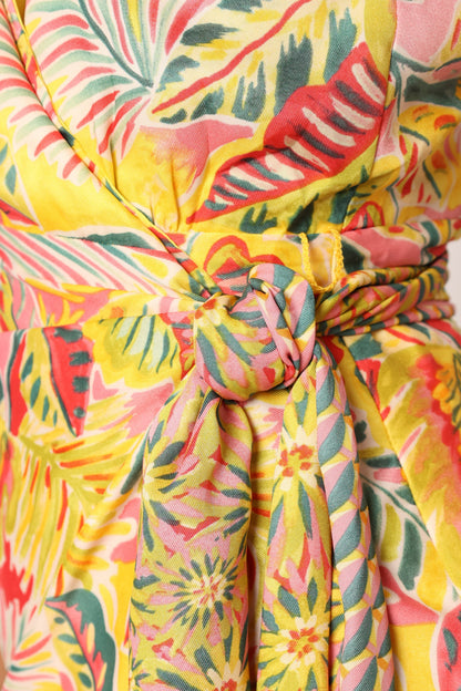 Clement Wrap Midi Dress - Tropical