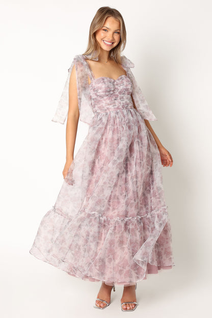 Floret Midi Dress - Dark Purple