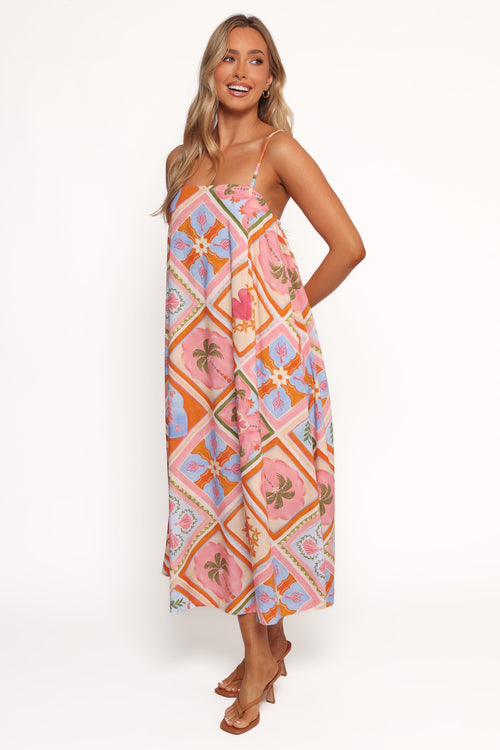 Gisela Midi Dress - Multi Tile
