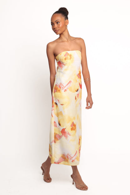 Hydra Maxi Dress - Yellow Floral