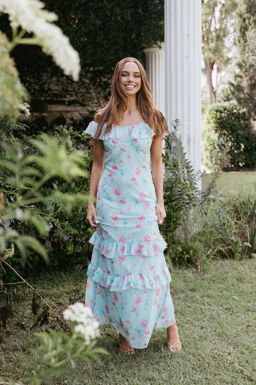 Irelynn Maxi Dress - Blue Floral