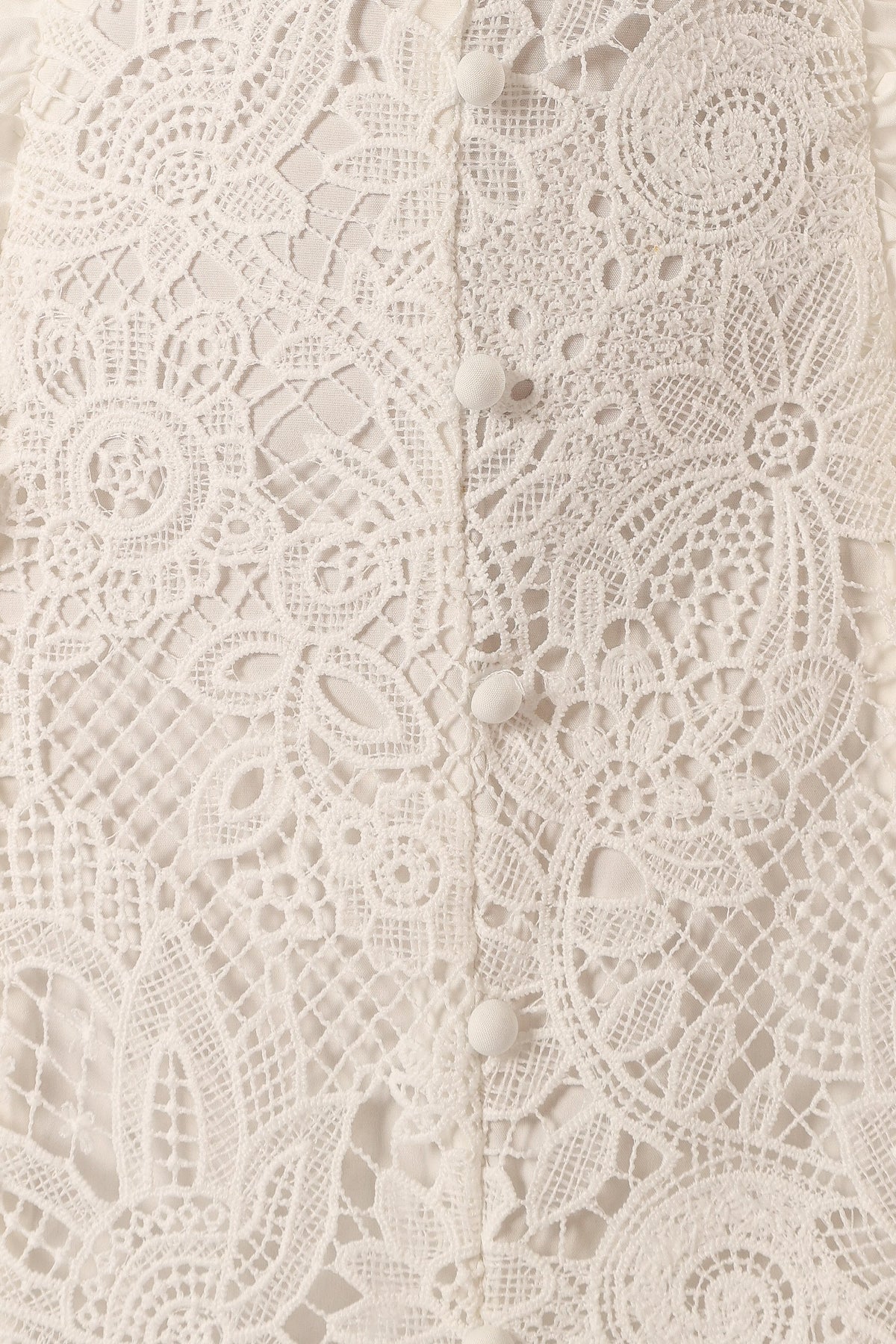 Jagger Midi Lace Dress - White