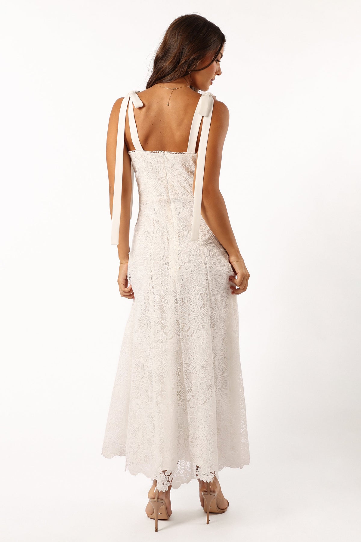 Jagger Midi Lace Dress - White