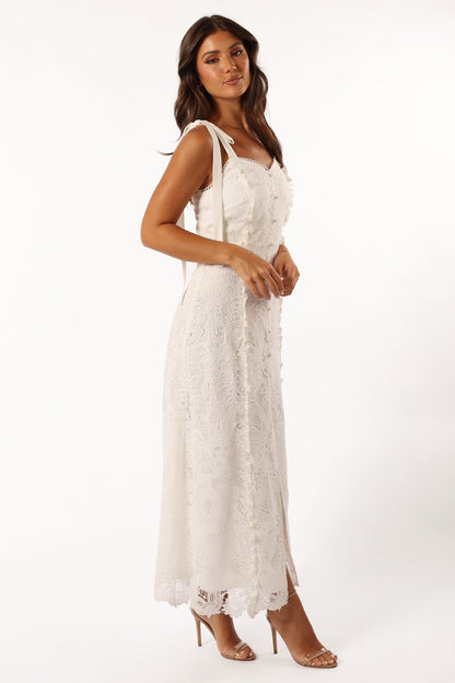 Jagger Midi Lace Dress - White