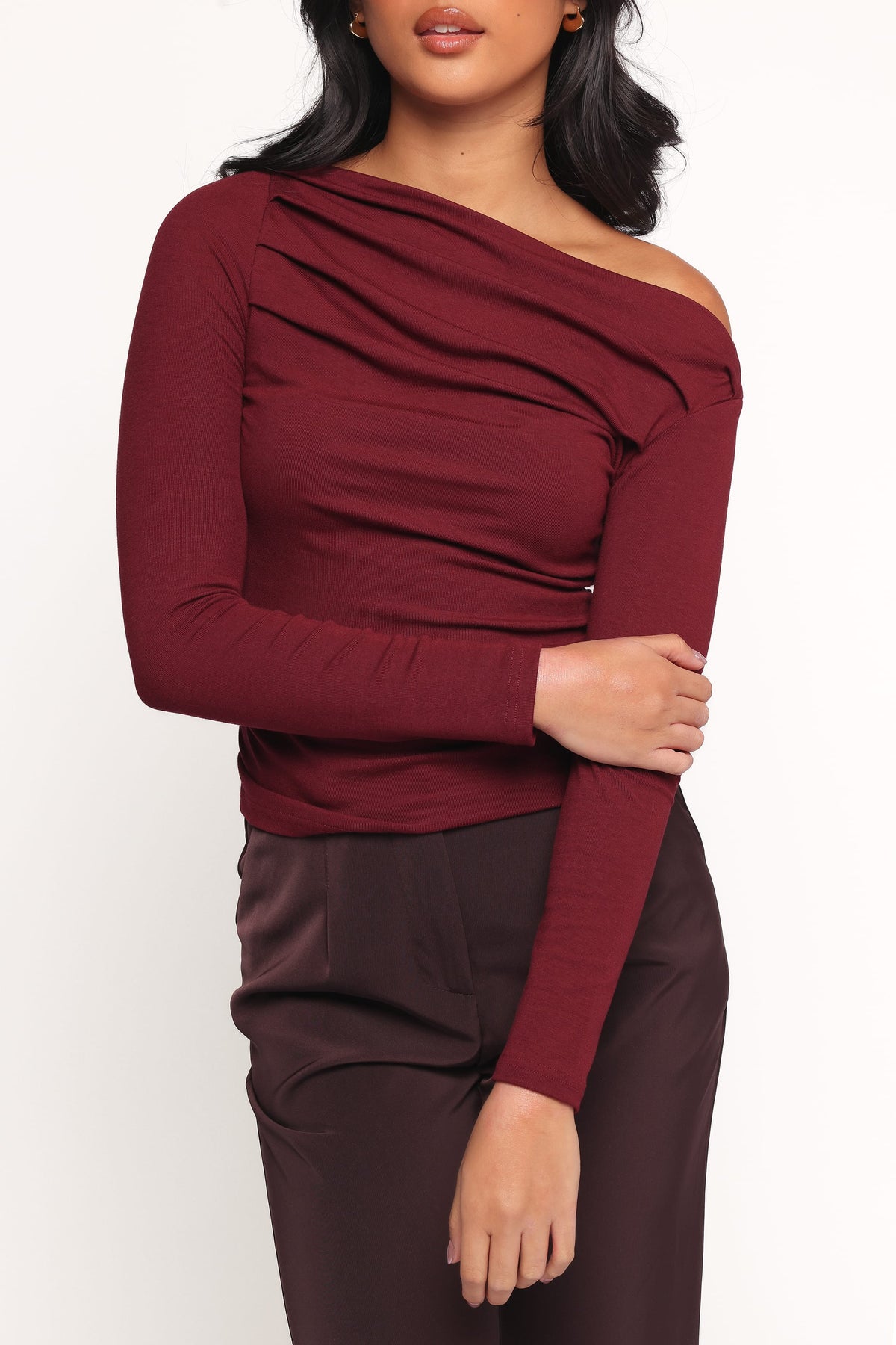 Cer Knit Top - Cherry Chocolate