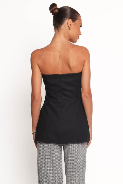 Giovana Strapless Top - Black