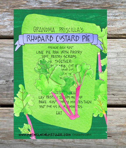 Pie Recipe Greeting Cards