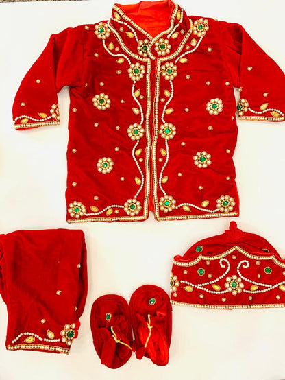 Baby Pasni Dress Set – 4 Pieces