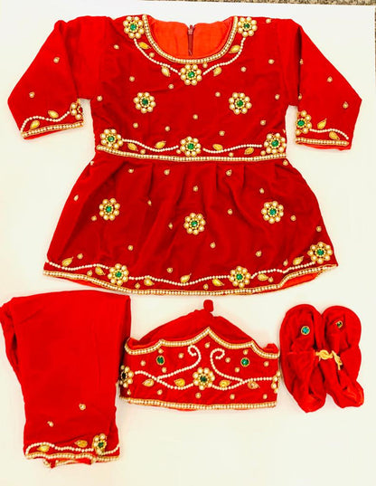 Traditional Baby Pasni Clothing Set