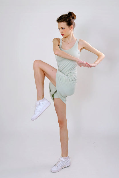Rib Tank Mini Active Dress for Women – Ready Stock