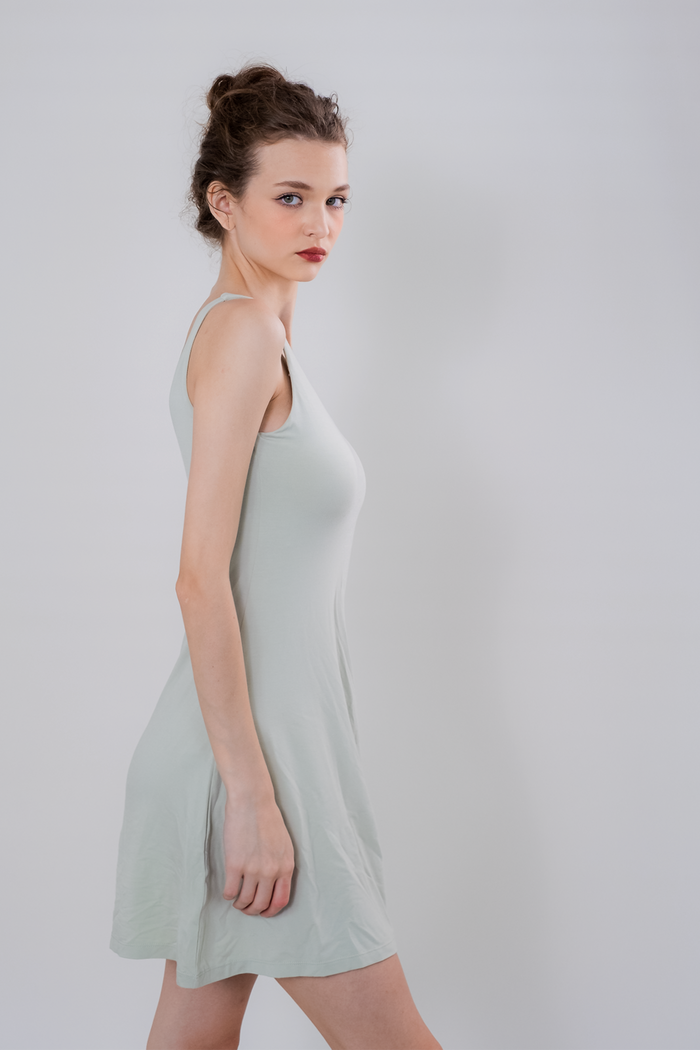 Rib Tank Mini Active Dress for Women – Ready Stock