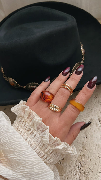 Sienna Four Piece Ring Set - Gold