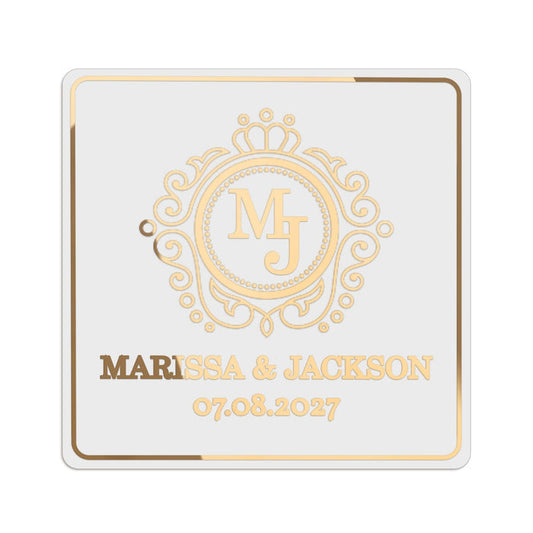 Romantic Frame Clear Wedding Sticker