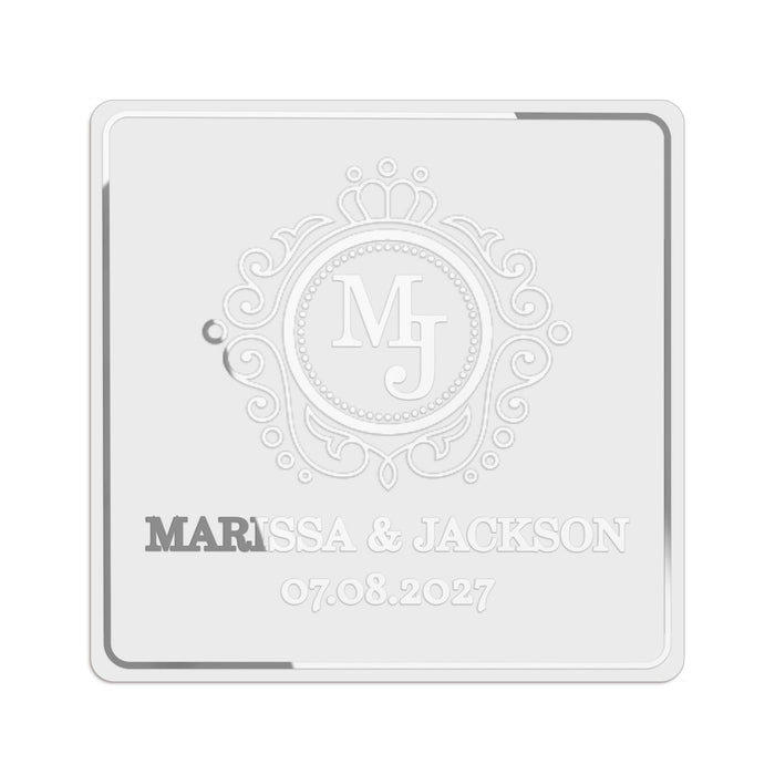 Romantic Frame Clear Wedding Sticker