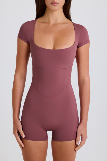 Open-Back Unitard in Acai
