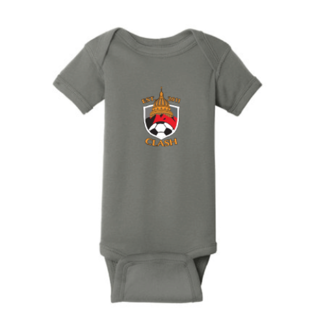 RS4400 -Rabbit Skins™ Infant Short Sleeve Baby Rib Bodysuit-Clash