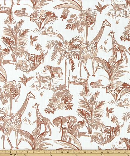 Safari Lounge Home Decor Fabric / Cotton Upholstery Fabric / Medium weight fabric / Upholstery Fabric - Annabel Bleu