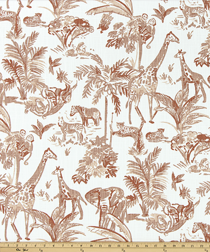 Safari Lounge Home Decor Fabric / Cotton Upholstery Fabric / Medium weight fabric / Upholstery Fabric - Annabel Bleu