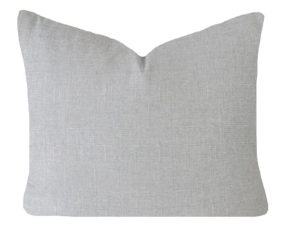 Sale: Light Grey Linen 12x18 Pillow Cover - Annabel Bleu