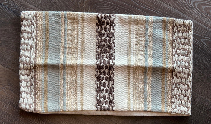Sale: Woven Brown Striped Pillow Cover for 14x20” Insert - Annabel Bleu