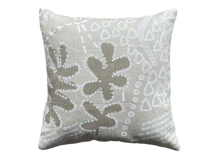 Schumacher Neutral Pillow Cover - Annabel Bleu
