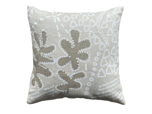 Schumacher Neutral Pillow Cover - Annabel Bleu