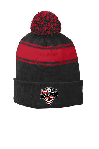 Sport-Tek® Stripe Pom Pom Beanie