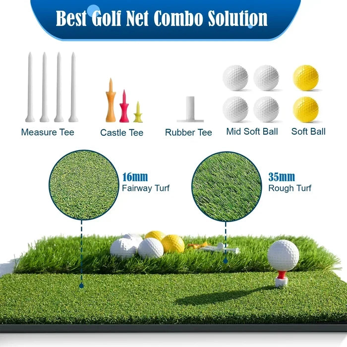 SwingRex Heavy Duty Golf Net for Real Golf Balls – Backyard Practice Net