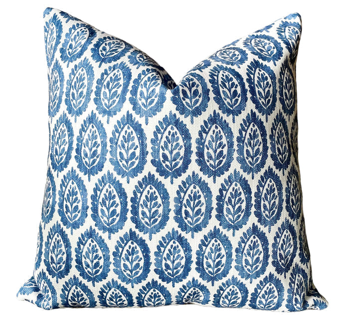 The Willow Collection: Blue, Green, & White Mix and Match Decorative Pillow Covers - Annabel Bleu