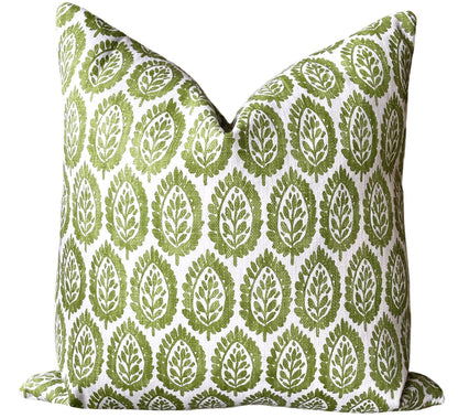 The Willow Collection: Blue, Green, & White Mix and Match Decorative Pillow Covers - Annabel Bleu