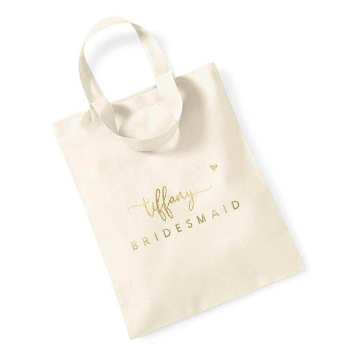 Tiffany Custom Tote Bag Name and Wedding Role - XOXOKristen