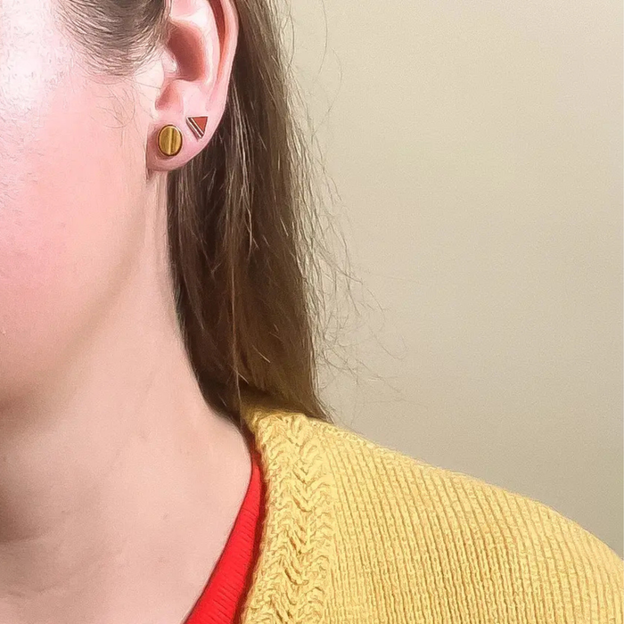 Tiger's Eye Oval Studs