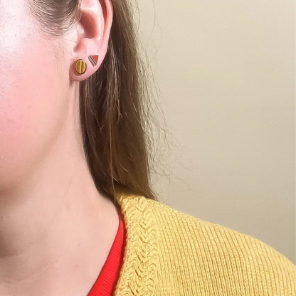 Tiger's Eye Oval Studs