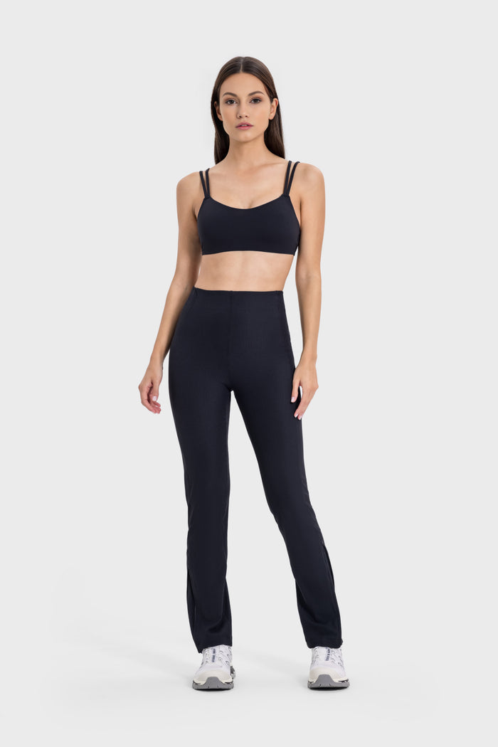 Tight Yoga Leggings with Slits for Women
