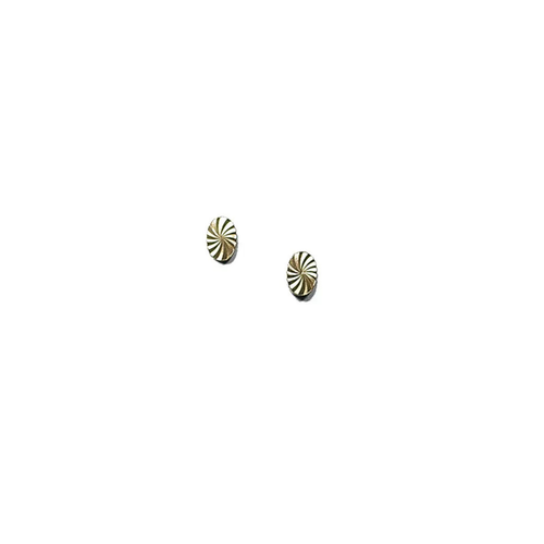 Tiny Starburst Oval Studs