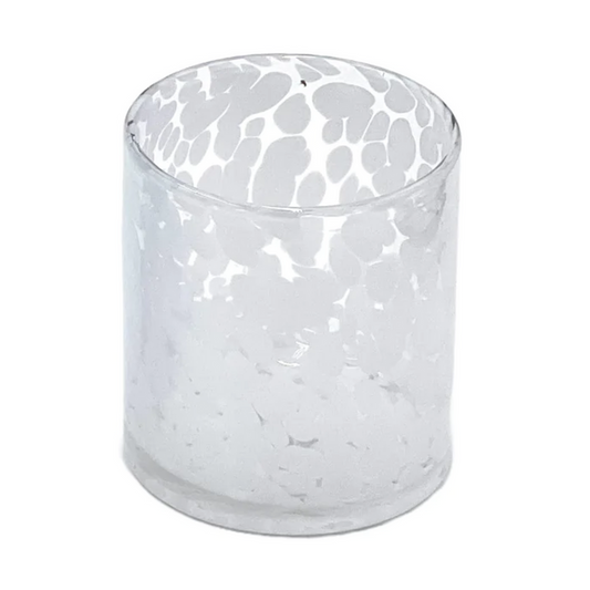 Torcello Spotted Rosa Tumbler, White/Clear