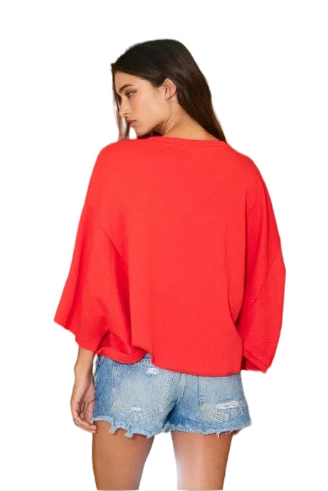 W UGA CROP SWEATSHIRT