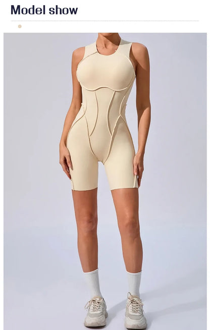 Women’s Padded Sport Jumpsuit – Fitness Bodysuit for Gym and Activewear