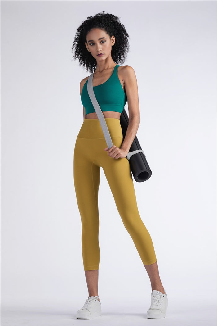 Y-Shaped Wide Shoulder Strap Sports Bra for Women