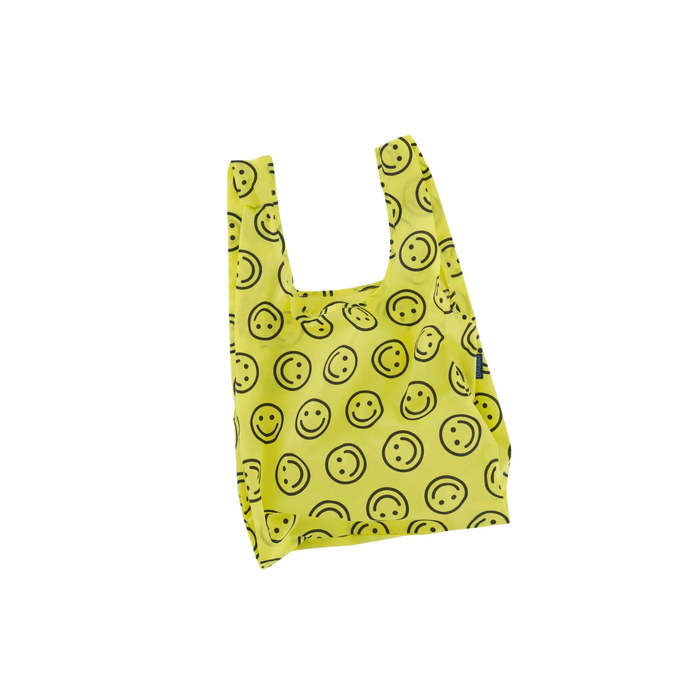 Yellow Happy Face Reusable Tote Bag