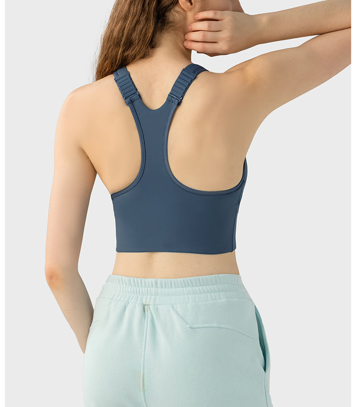 Zipper Sports Bra for Women