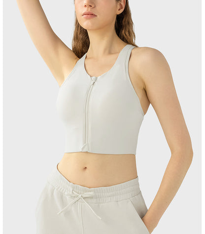 Zipper Sports Bra for Women